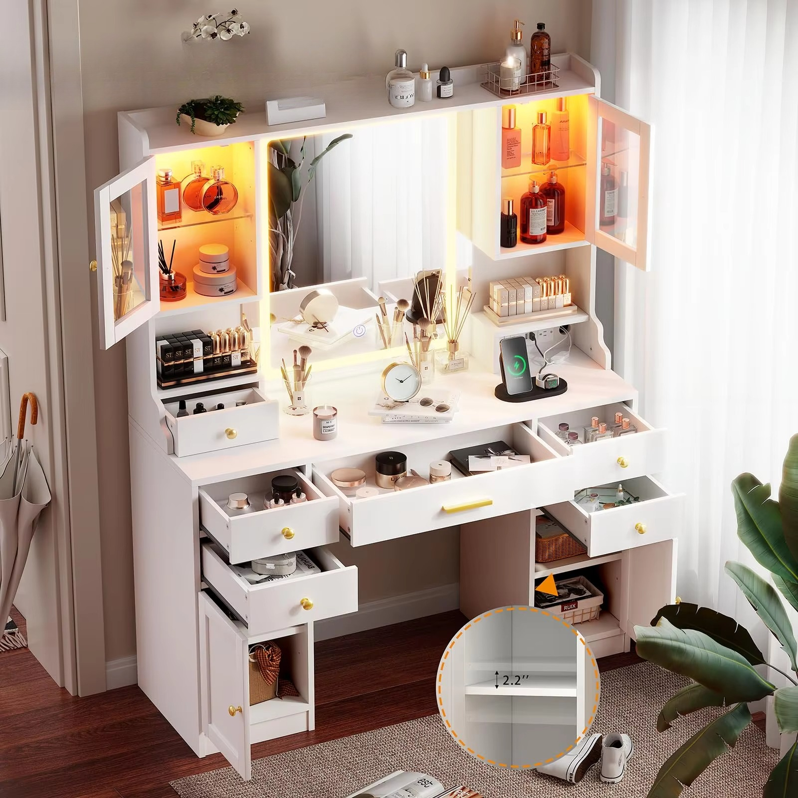 #Large Multi Storage Drawers M - Desk Vanity Setup のレビューと価格