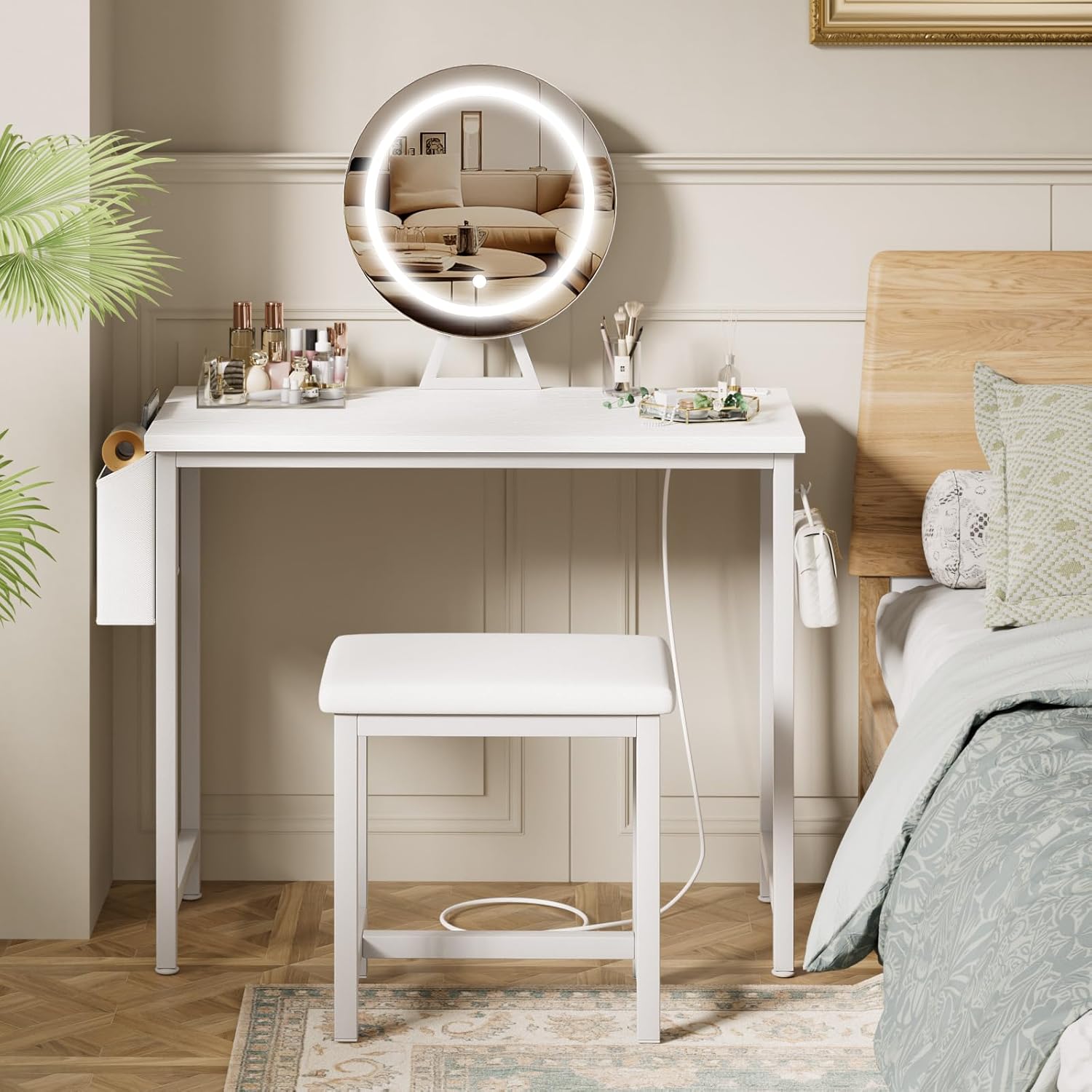 Makeup Vanity Desk with Mirror - Desk Vanity Setup のレビューと価格