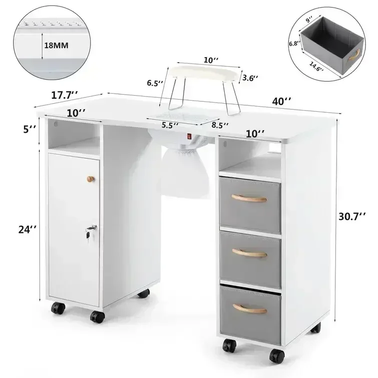 -Modern Nail Tisch Tables And  - Desk Vanity Setup のレビューと価格