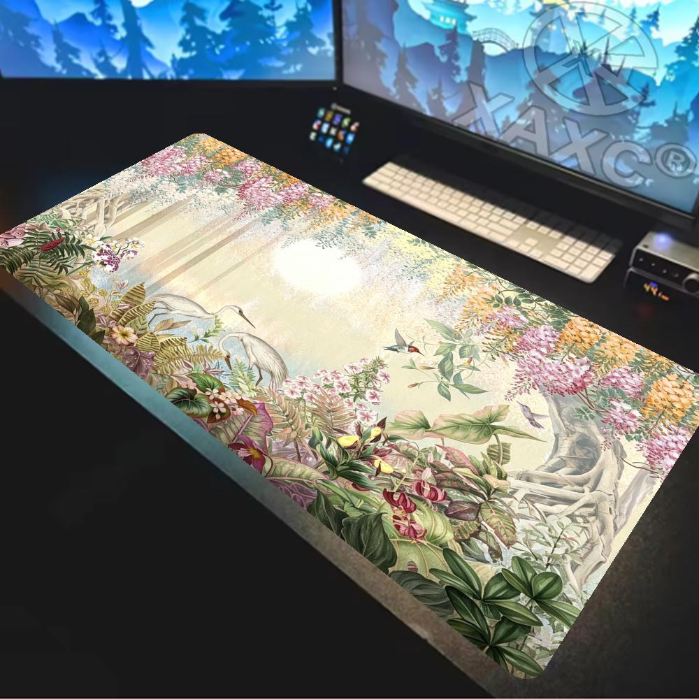 nchanted Forest Desk Mat 90x40 - Desk Setup Natural のレビューと価格