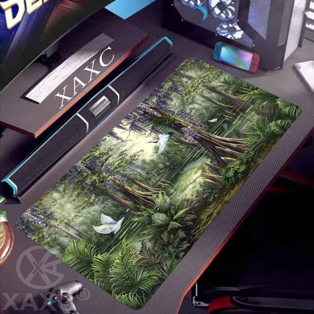 nchanted Forest Desk Mat 90x40 - Desk Setup Natural のレビューと価格