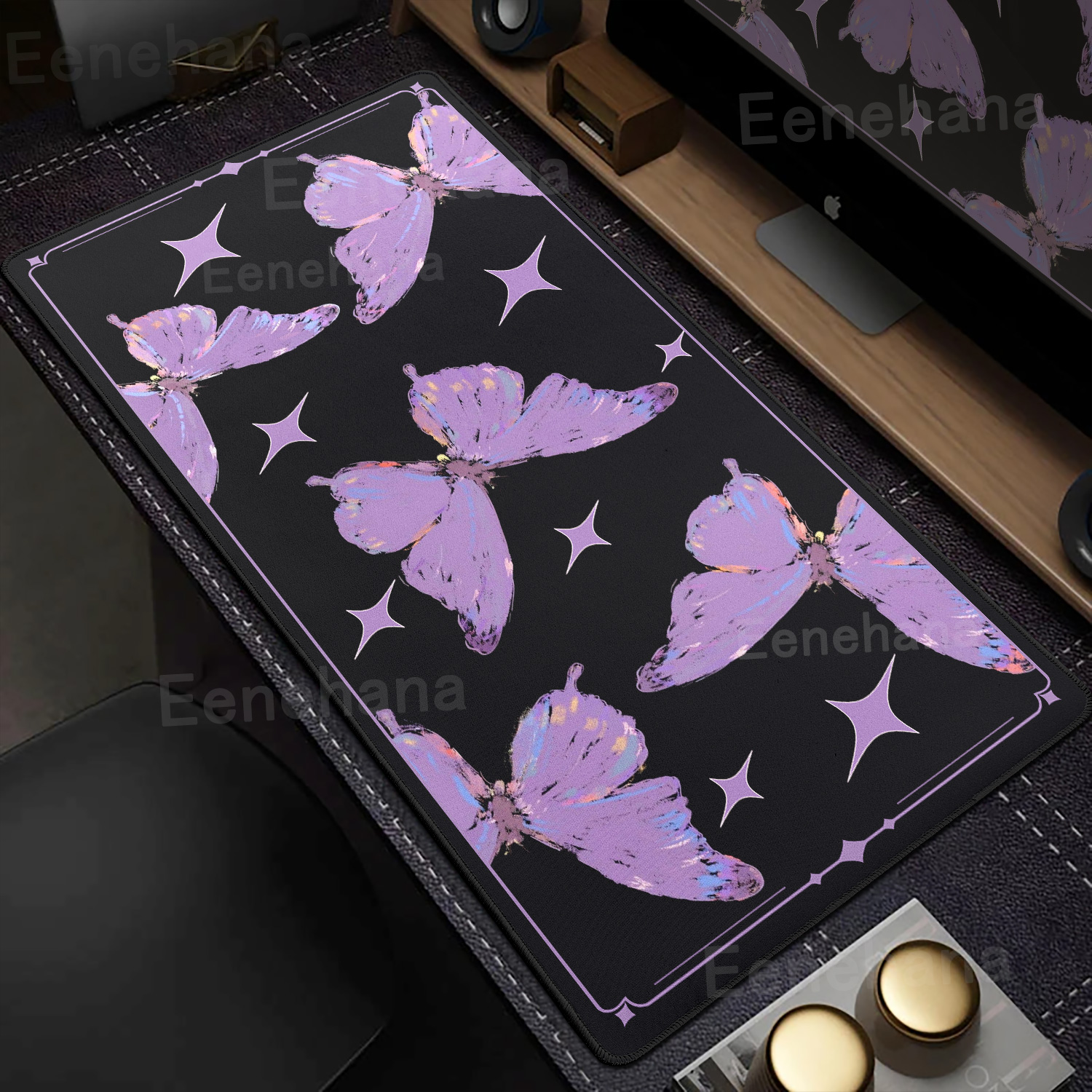 Butterfly Flower Mouse Pad Key - Desk Setup Laptop And Pc のレビューと価格
