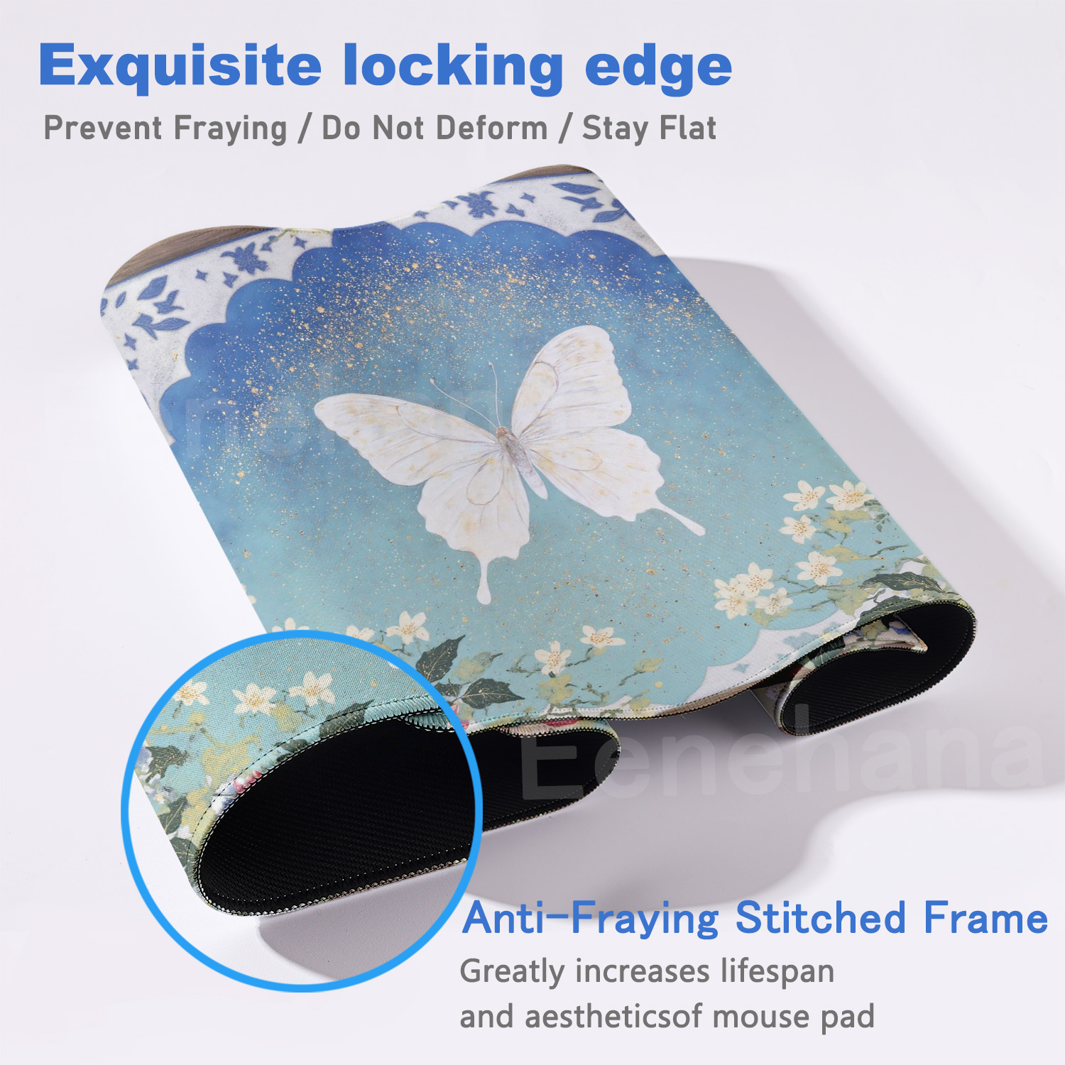 Butterfly Flower Mouse Pad Key - Desk Setup Laptop And Pc のレビューと価格