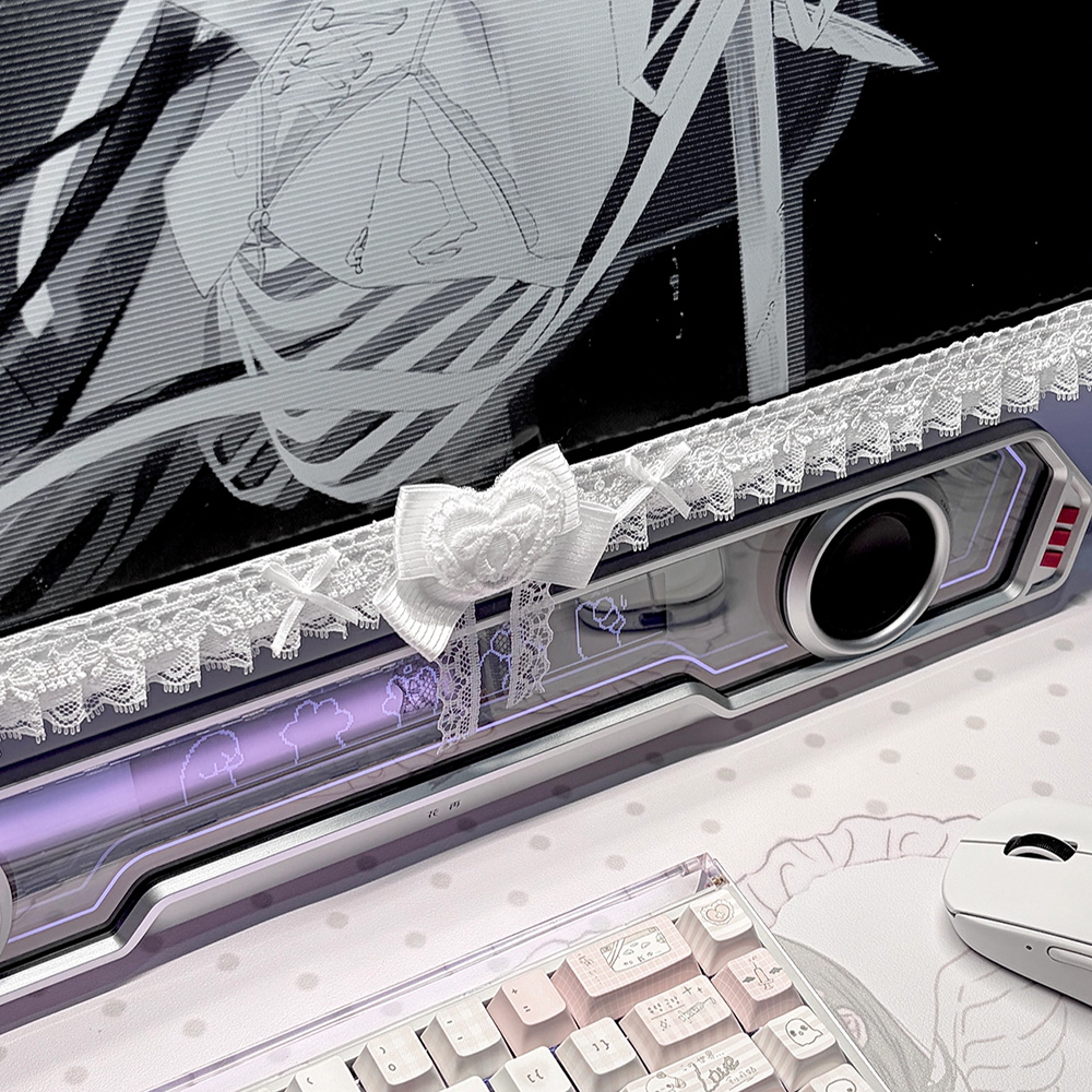 Cute White Lace Monitor Decora - Setup Desk Monitor のレビューと価格