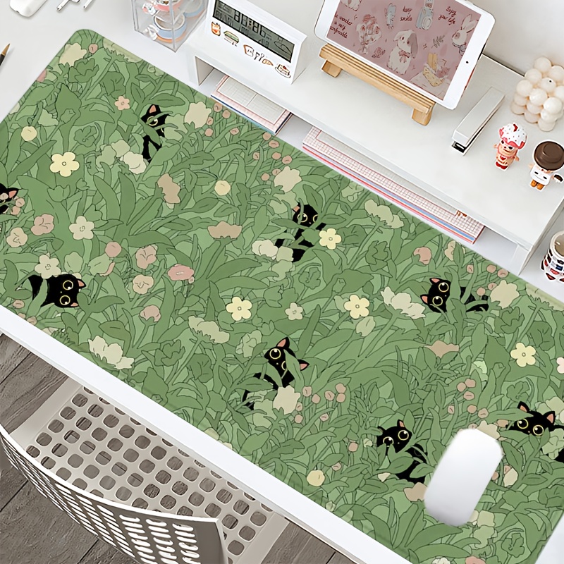 Green Aesthetic Cute Cat Desig - Desk Setup Accessories Aesthetic のレビューと価格