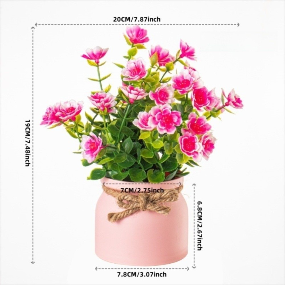 New Fake Potted Flowers Evergr - Desk Setup Plants のレビューと価格