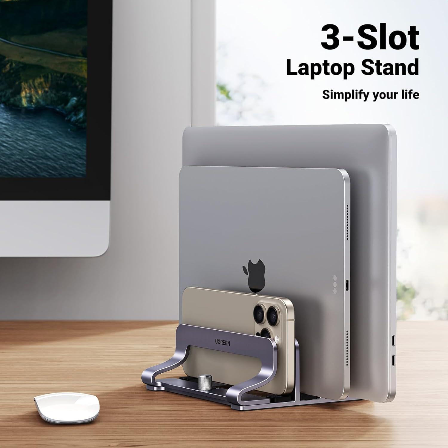 3-Slot Vertical Laptop Stand f - Vertical Laptop Stand のレビューと価格