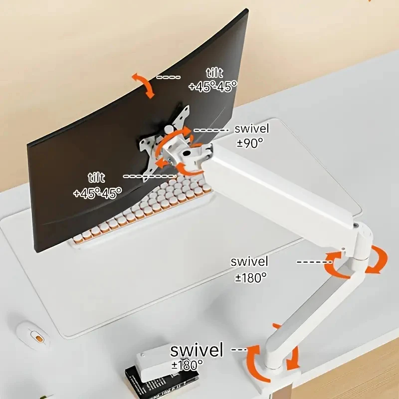 Height Adjustable White Single - Setup Desk Monitor のレビューと価格