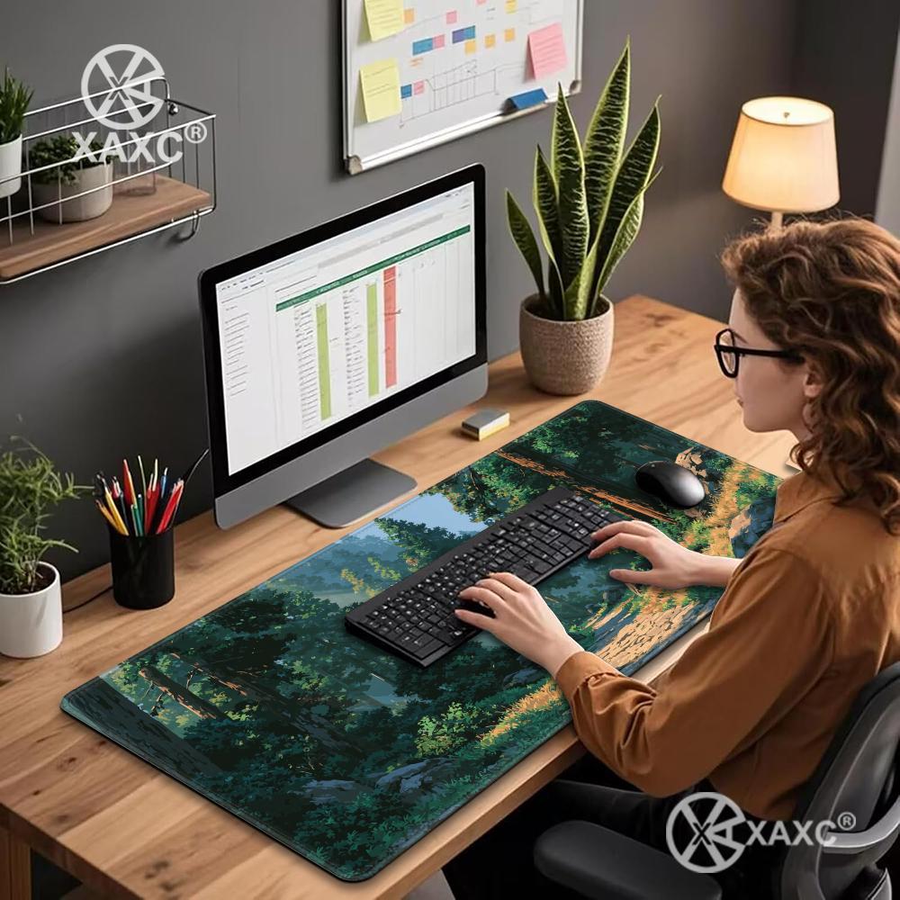 Forest Escape XXL Mouse Pad Tr - Desk Setup Natural のレビューと価格