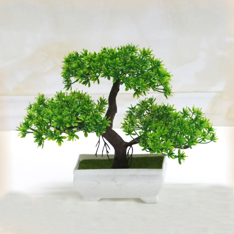 Artificial Bonsai Plastic Bion - Desk Setup Green のレビューと価格