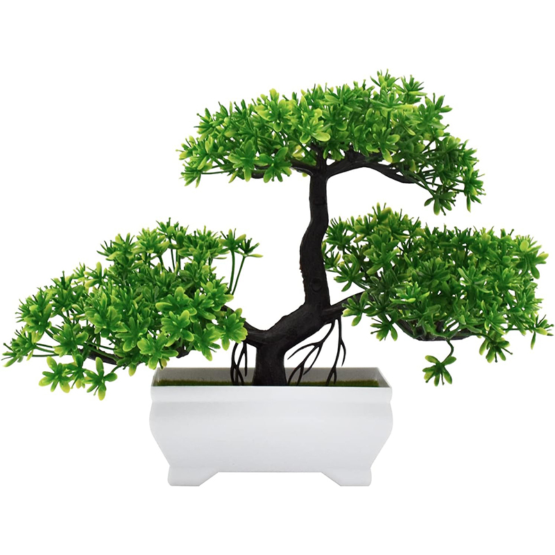 Artificial Bonsai Plastic Bion - Desk Setup Green のレビューと価格