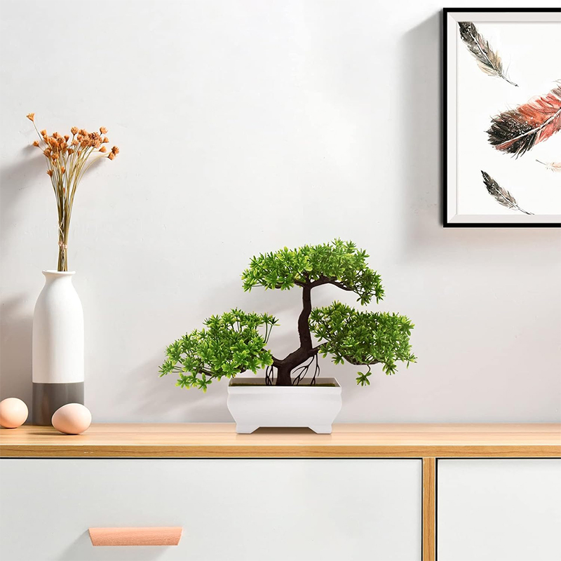 Artificial Bonsai Plastic Bion - Desk Setup Green のレビューと価格