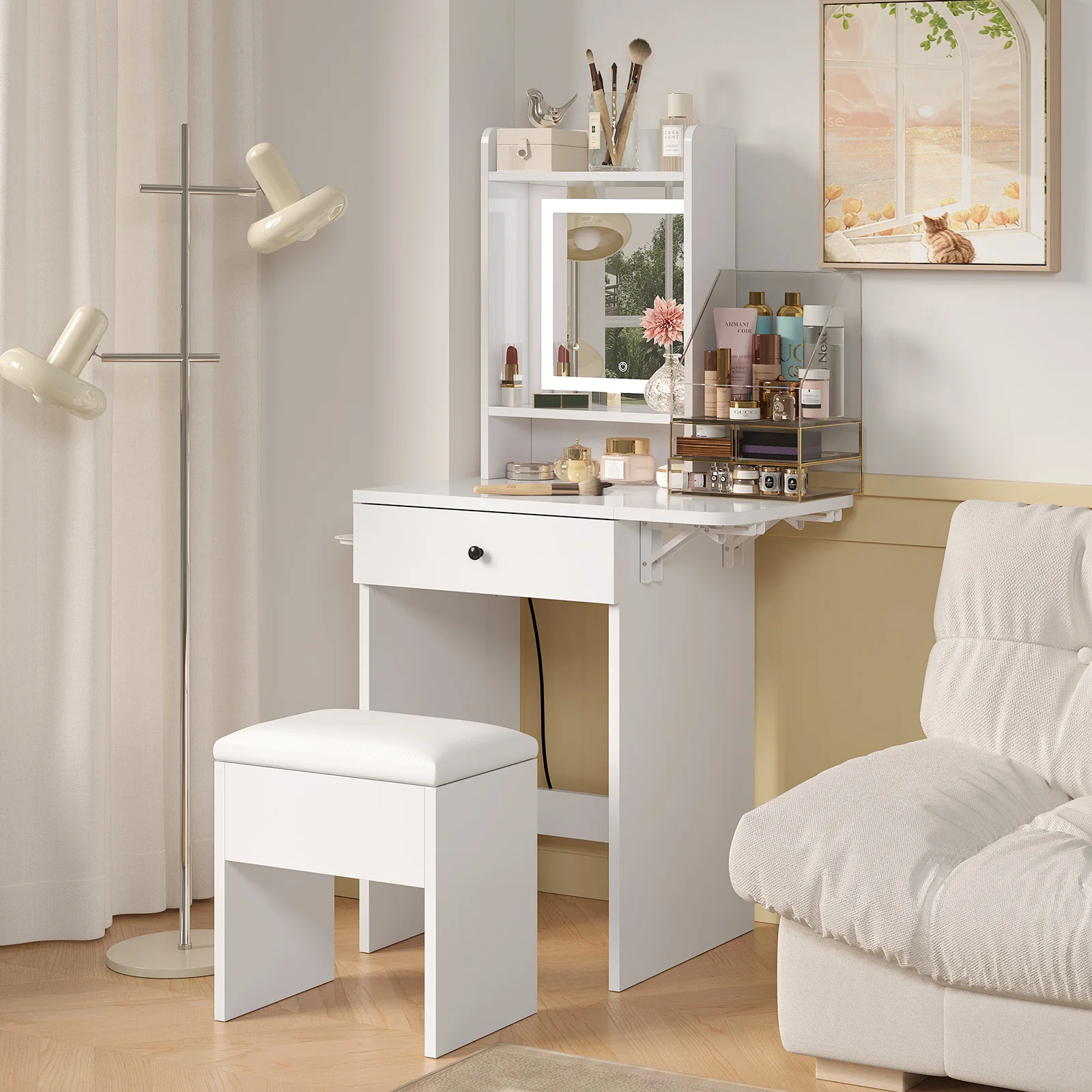 #Makeup Desk With Drawers Bedr - Desk Vanity Setup のレビューと価格