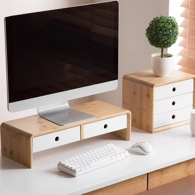 Bamboo Laptop Monitor Riser Ec - Setup Desk Monitor のレビューと価格
