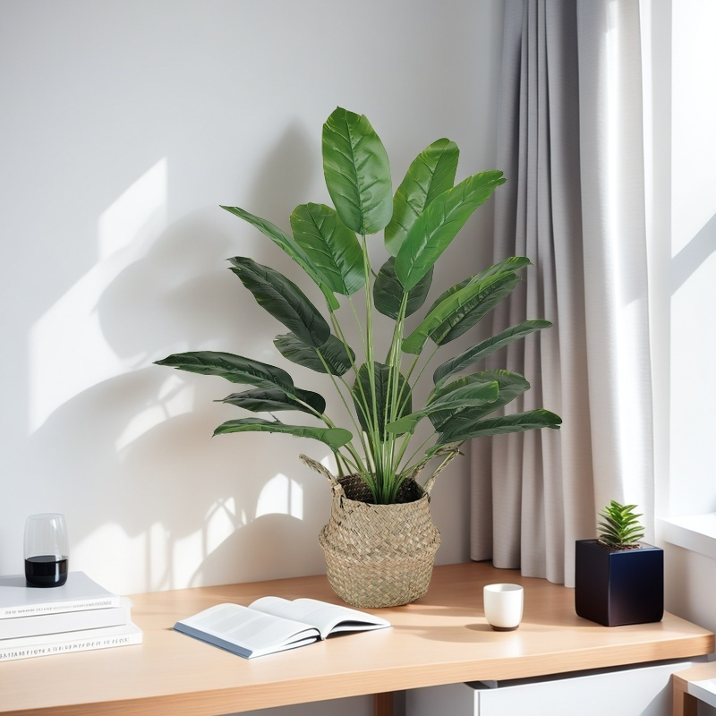 Artificial Banana Tree Fake Bi - Desk Setup Plants のレビューと価格