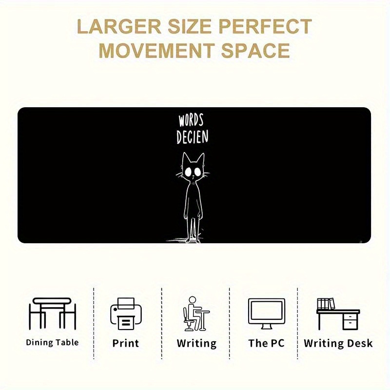 Funny Sketch Cat Words Decien  - Desk Setup For Work のレビューと価格