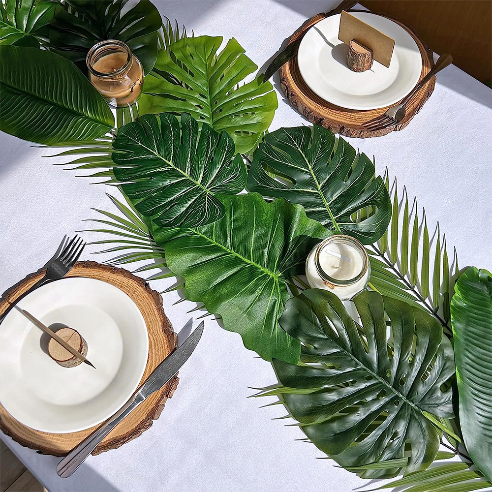 Artificial Green Tropical Palm - Desk Setup Green のレビューと価格