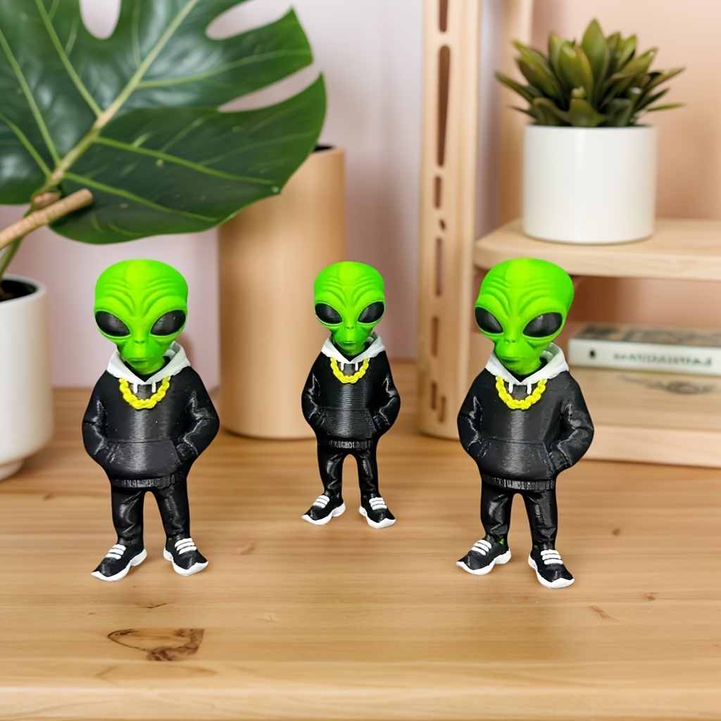 1 Piece Green Alien Figure wit - Desk Setup Green のレビューと価格