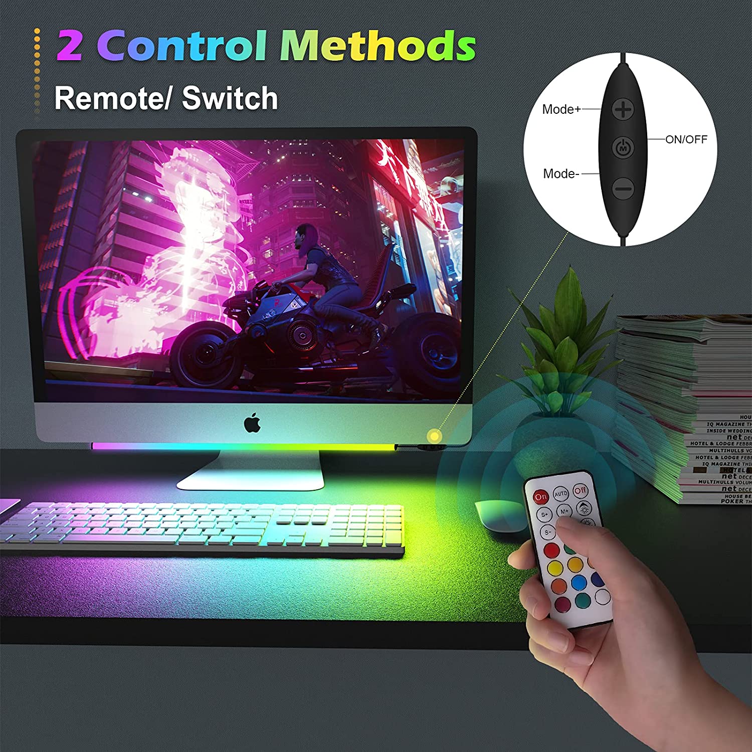 Under Monitor Light Bar RGB Dr - Setup Desk Monitor のレビューと価格
