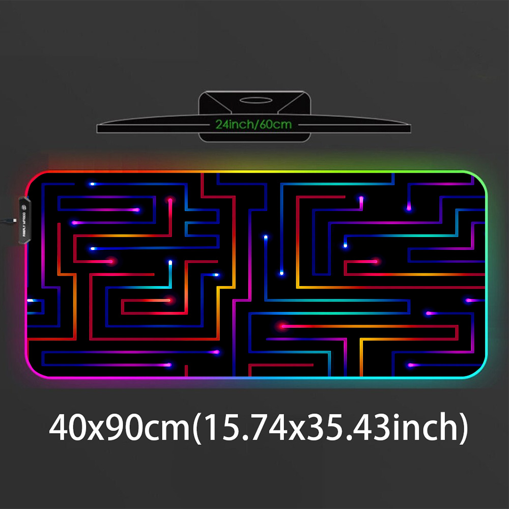 Xxl Mouse Pad 900x400 Neon Cir - Desk Setup Accessories Aesthetic のレビューと価格