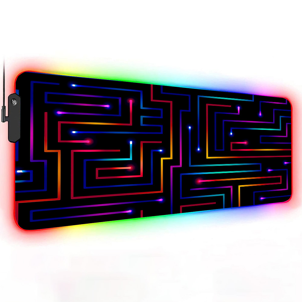 Xxl Mouse Pad 900x400 Neon Cir - Desk Setup Accessories Aesthetic のレビューと価格