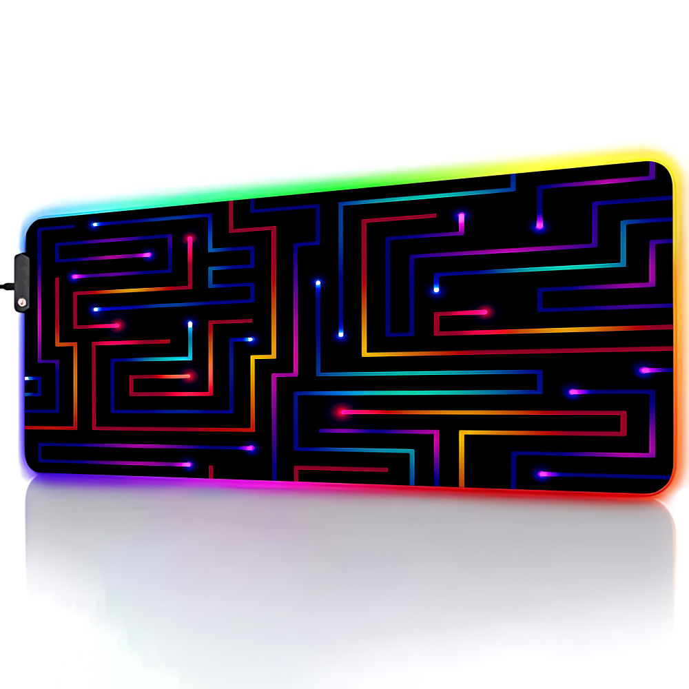 Xxl Mouse Pad 900x400 Neon Cir - Desk Setup Accessories Aesthetic のレビューと価格