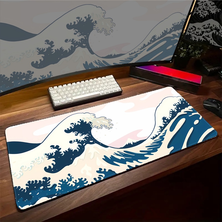 Pc Gamer Mousepad Great Wave K - Desk Setup Laptop And Pc のレビューと価格
