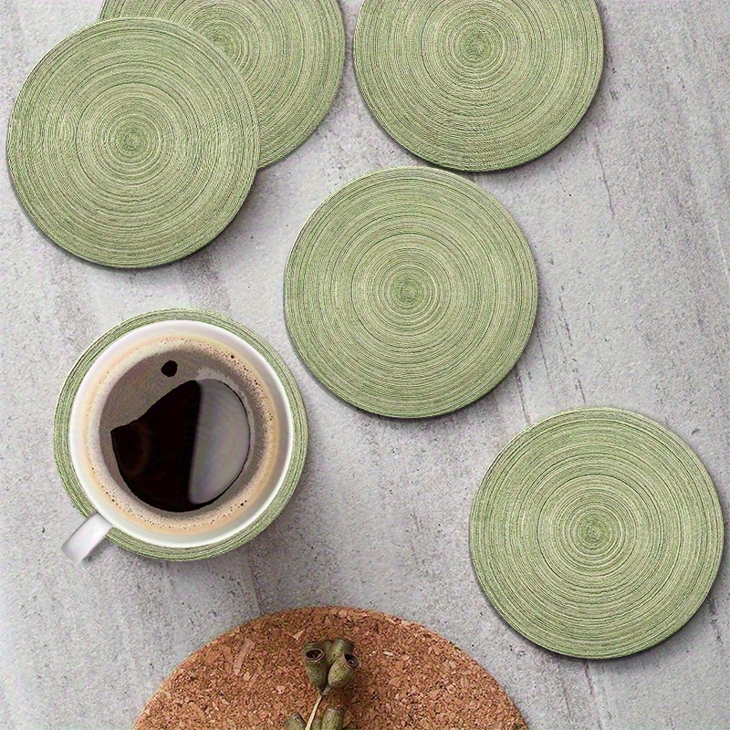 6pcs 4in Round Retro Green Gro - Desk Setup Green のレビューと価格